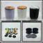 matte frosted black massage glass candle holder/frosted matte black glass candle jar/ wholesale glass candle holder