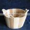 Hot selling  different types wooden garden flower pot with rope