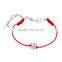 Tiny Clear Round Diamond Charm Luck Red String Bracelet Cubic Zirconia Gold Charm Luck Red Thread Bracelet