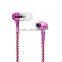 High Quality Metal Zipper Earphone With Mic