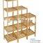 4 tiers bamboo display shelf cheap, hot selling shelf bamboo, wooden bamboo book rack