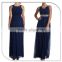 GOLDEN HANDSTITCHED BEADS BELTED SLEEVELESS CHIFFON LATEST GOWN DESIGNS