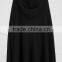 Wholesale Ladies Apparel Ribbed Trims Split Front Black Cashmere Cape(DQE0366C)