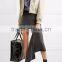 Wholesale Women Apparel Asymmetric Hem Dark-brown Checked Wool-twill Skirt(DQE0387SK)