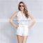 ladies wholesale clothing white halter neck women jumpsuit 2016, jumpsuit fashion new design, women clothes