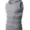 OEM new design cotton plain mens wholesale sleeveless hoodie stringer vest