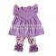 Wholesale Boutique Fashion Baby Clothes Spring Floral Clothes Wear organic cotton Baby Girl clothing