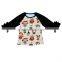 Sue Lucky 2017 new style so cute boutique baby girls Christmas raglan T-shirts wholesale