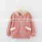 B22596A Korean hooded cute rabbit cartoon girls zipper jacket