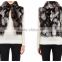 YRFUR YR043 Chic Style Fox Fur Waistcoat/Stand Collar Patchwork Fox Fur Vest