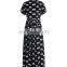CHEFON Custom Print Long Black Maxi Dress