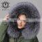 New Collections Winter Fur Coats Fox Army Jacket Women Outwear Parka