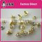 Fashion garment accessory 8mm metal jeans rivet with pearl beads for lady clothing
