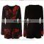 Latest Fashion Blouse Design High Neck Geometric Printed Patchwork Tunic Top