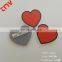 New Design Heart Shape Badge With Lapel Pin For Garments