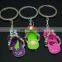 wholesale Slippers metal key rings colorful gadget key chain