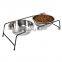 Hangzhou Tianyuan Pet Products Factory Stainless Steel Raised Pet Dog Cat Food Bowl Stand