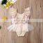 Girls Romper Puff Sleeve Bodysuit Rhinestone Bodysuit