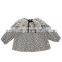 6660/Customized print kids lace turn-down collar shirt korea fashion sweet girls top