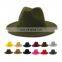 Cheap Flat Brim Colorful Panama Wide Fedora Hat for Women Men Autumn Winter Festival Party Outdoor Fashion Warm Dress