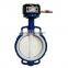 ISO 5211  gearbox Cast Iron Manul worm gear wafer butterfly valve with actuator