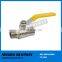 Female Male Brass 2 Way Gas Valve with yellow handle