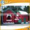 Hot sale red inflatable house inflatable christmas santa house
