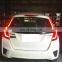 Carest 2Pcs Car Tail light for Honda JAZZ Fit 2014 2015 2016 2017 2018 LED Taillight with DRL+Reverse+Brake rear