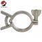 Lost wax casting Stainless steel 304 316 Sanitary Spring loaded Tri/Single pin Squeeze clamp 1/2