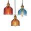 Antique Colorful Modern Hanging Chandeliers Glass Lampshade Pendant Light