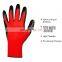 13G Red Polyester Industrial Wholesale Hand Nitrile Coated Work Gloves