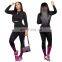 Factory Outlet 2021 Fall Winter European and American Two-Piece Set High Waist Raglan Sleeve Yoga Sports Long Sleeve Pants Set