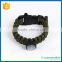 Paracord survival bracelet with compass, whistle&fire starter wholesale