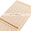 Deluxe Woven Beige Bamboo 4 Panel Folding Room Divider Screen With Storage Shelves