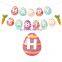 Wholesale Promotional Easter Party Accessories Decor Hanging Ceiling Decorations Egg Bunny Foil Swirls Home Wall