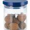 glass cansiter with PP plastic lid, glass bottle,simple glass cansiter