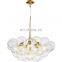 Nordic LED Pendant Light Glass Bubble Ball Chandelier Indoor Led Ceiling Hanging Lamp For Restaurant Bedroom Living Room