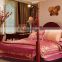 Romantic princess style girls double solid wood bed bedroom furniture