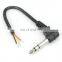 speaker cable 3 cores PVC jacket  extension stereo with 6.35mm TRS Male connector