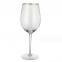 Popular Wholesale Elegant Transparent Crystal Champagne Red Wine White Goblet Martini Glass With Gold Rim