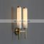 Modern Alabaster Led Wall Lamps Hotel Living Room Corridor Bedroom Brass Wall Light