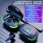 Casque de jeu professionnel en mode gaming Tws avec cas de charge unique et écouteurs Bluetooth BT5.1 dotés de luminescence RGB éclatante