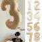 New Design 40 Inch Helium Float Cream White Caramel Color Digital Foil Balloon Birthday Wedding Party Decoration Number Balloon