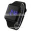 LP1427 Promotional interchangeable silicone snap strap digital LED watch