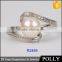 Guangzhou factory direct sale unique fresh water pearl silver jewelry ring