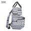 geometric pattern 600d polyester backpack