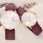 Super Slim Genuine Leather Couple Quartz Watch