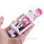 2015 newest catoon mini wired selfie stick with foldable holder for camera monopod and smartphone