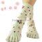 Hot sale wholesale cotton five toe sock with custom sock packaging