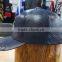 soft goat leather 6 panel baseball cap with metal badge